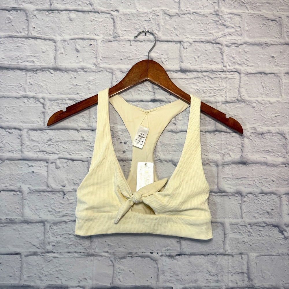 NWT L'Space Tara Bikini Top in Cream